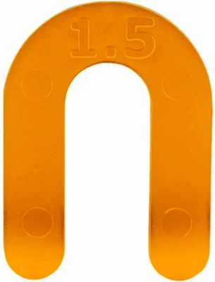 Клинья для выравнивания плитки Пластик Руси Подковы дистанционные 1.5мм (50шт, оранжевый)