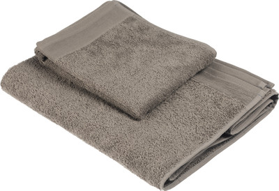 Набор полотенец Lilia Бордюр Махра 40x70/100x150 400г (темно-серый)