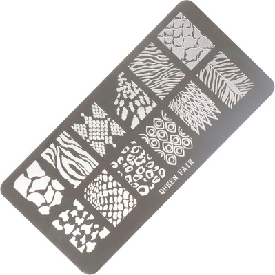 Пластина для стемпинга Queen Fair Принты сезона металлическая 12x6 / 9548909