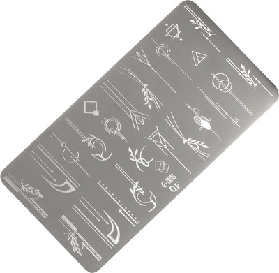 Пластина для стемпинга Queen Fair Линии и узоры металлическая 12x6 / 10660598