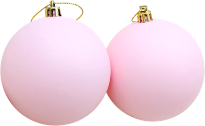 Набор шаров новогодних Зимнее волшебство Матовый / 4298875 (2шт, розовый)