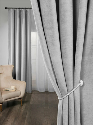 Комплект штор Soft Lines Канвас 372 150x250 (2шт, светло-серый)