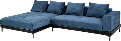 Диван угловой Домовой Римини Ри-4УСнр-1ПД   (JH3565-17 Lord 22 Black)