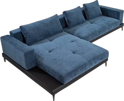 Диван угловой Mio Tesoro Римини Ри-4УСнр   (JH3565-17 Lord 22 Black)