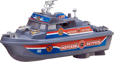 Катер игрушечный Abtoys Морской патруль / C-00380 (серый)