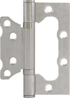 Комплект петель дверных Нора-М Isparus накладная универсальная 800-4" FHP 100х74х2.5 (матовый никель, без колп)