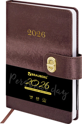 Ежедневник Brauberg 2026 / 117367 (бордовый)
