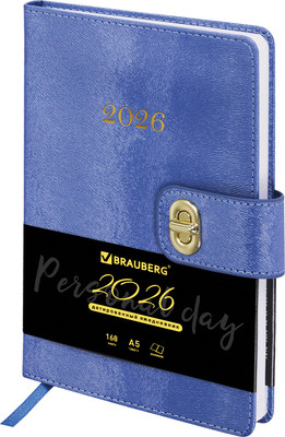 Ежедневник Brauberg 2026 / 117366 (темно-синий)