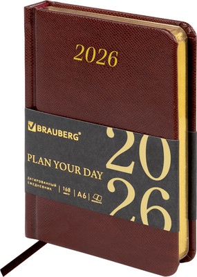Ежедневник Brauberg 2026 / 117253 (коричневый)