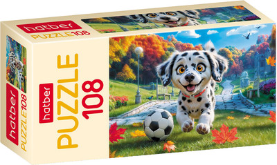 Пазл Hatber Щенок-футболист / 108ПЗ4_34671 (108эл)