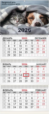 Календарь настенный Brauberg 2026г квартальный / 116763