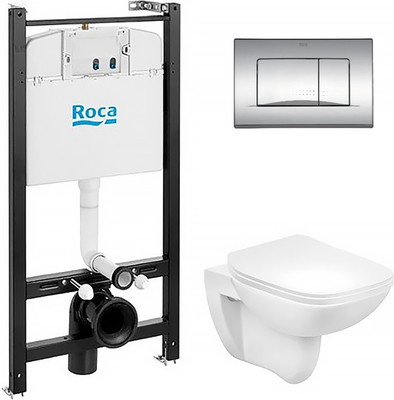 Унитаз подвесной с инсталляцией Roca Debba ZRU9307734