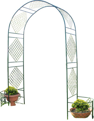 Арка садовая Клевер С Сетка Ромб с клумбами 2.5x0.5x1.2(2.05)м