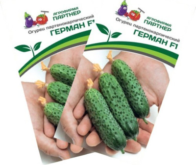 Набор семян Агрофирма Партнер Огурец партенокарпический Герман F1 (2шт)