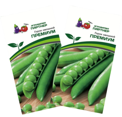 Набор семян Агрофирма Партнер Горох овощной Премиум (2шт)