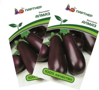 Набор семян Агрофирма Партнер Баклажан Алмаз (2шт)