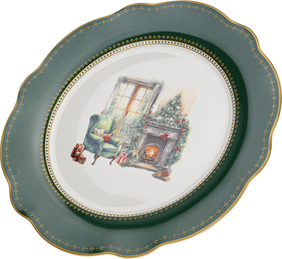 Тарелка столовая обеденная Fissman Christmas Eve / 13755