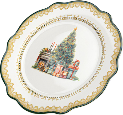 Тарелка столовая обеденная Fissman Christmas Eve / 13756