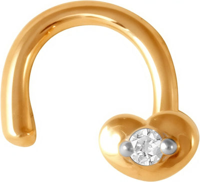 Пирсинг из красного золота 7 КАРАТ П8217-426К14 (с фианитом)