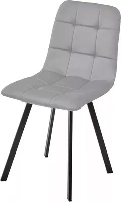 Стул M-City Ричи (H-09 светло-серый велюр/черный каркас)