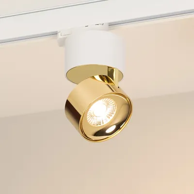 Трековый светильник Arlight SP-PLURIO-TRACK-4TR-R77-9W Warm3000 WH-BRS 36 deg / 038114
