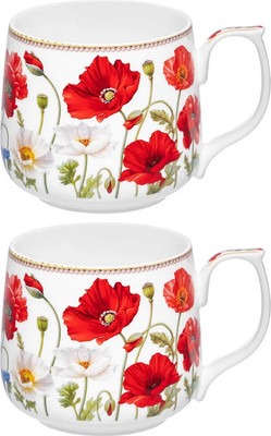 Набор кружек Elan Gallery Маки New Bone China / 420886