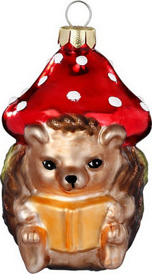 Елочная игрушка Inge's Christmas Magic Forest Ежик с грибом / 64971H120