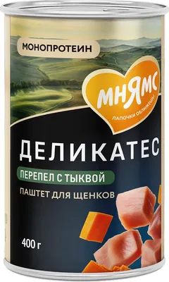 Влажный корм для собак Мнямс Потофе по-провански из перепелки с тыквой / 170920 (400г)