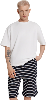 Шорты домашние Mark Formelle 531032 (р.106-182/188, белая полоска на неви)