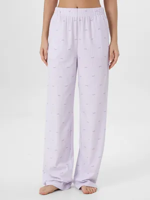 Штаны домашние Mark Formelle 532255 (р.164/170-94, бантики на лиловой полоске)