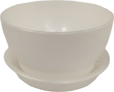 Вазон Радиан Фиалочка с поддоном (500мл, белый перламутр)