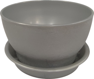 Вазон Радиан Фиалочка с поддоном (500мл, серый перламутр)