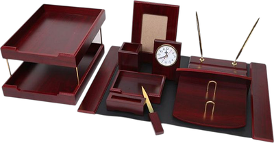 Настольный набор Wenzhou Bochenxuan Crafts 233698 (10пр, красное дерево)