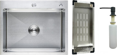 Мойка кухонная Schtoff Best Silver 6050 K-1 Black SD-1 Grey (с коландером и дозатором)