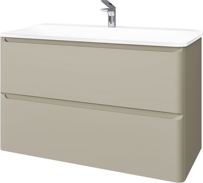 Тумба под умывальник Raval Welto 100 / Wel.01.100.2/P/BRS/RL (подвесная, светло-коричневый)