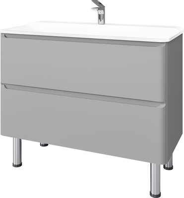 Тумба под умывальник Raval Welto 100 / Wel.01.100.2/P/GRS/RL+Leg.05.50/H200/Silver/RL+Leg