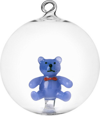 Шар новогодний Ichendorf Milano Schiaccianoci / 0935209565 (голубой медведь тедди)