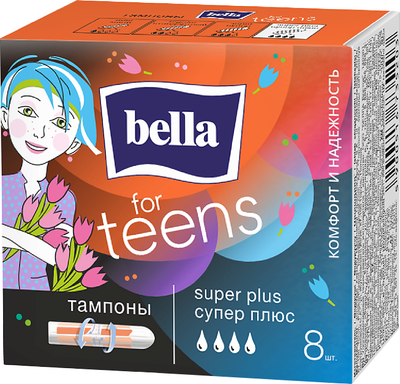 Тампоны гигиенические Bella for teens Super Plus (8шт)