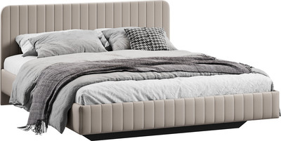 Двуспальная кровать ТриЯ Шелли 180x200 Тип 1 (велюр Confetti Smoke)