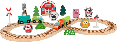 Железная дорога игрушечная Hape Jadore Ферма / 833304_HPJ