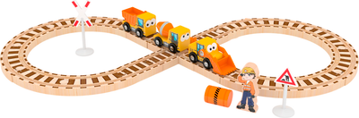 Железная дорога игрушечная Hape Jadore Стройка Спецтехника / 849458_HP