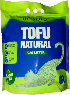 Наполнитель для туалета Limpia Соевый гранулированный / 000001326 (2.5кг, зеленый чай)