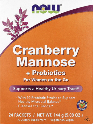 Пищевая добавка NOW Mannose Cranberry (24шт, 6г)