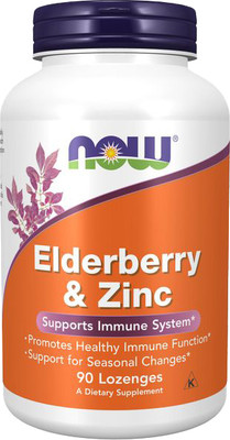 Комплексная пищевая добавка NOW Elderberry&Zinc (90 таблеток)