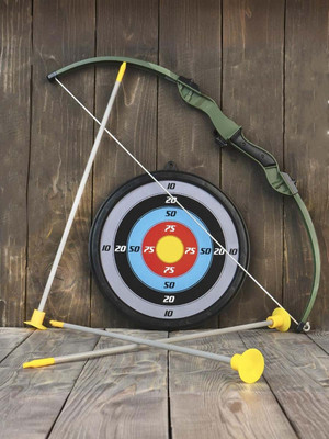 Лук игрушечный No Brand Меткий стрелок. С мишенью и стрелами на присосках / 103042