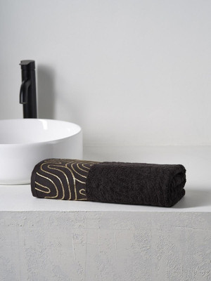 Полотенце Ночь нежна Golden Lines 70x140 (черный)