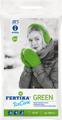 Противогололедный реагент Fertika Icecare Green (10кг)