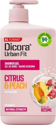 Гель для душа Dicora Citrus & Peach с витамином С (825мл)