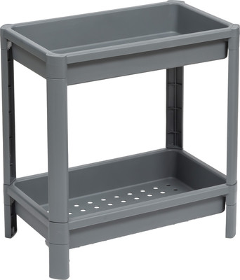 Этажерка Violet Vikea широкая 2-х ярусная / 781218 (серый)