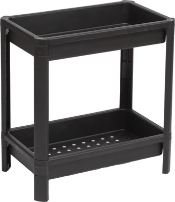 Этажерка Violet Vikea широкая 2-х ярусная / 781207 (черный)